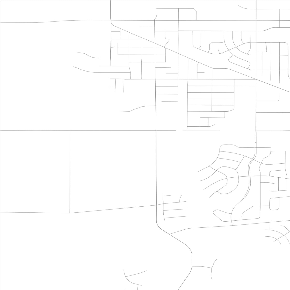ROAD MAP OF WAUKEE, LOWA BY MAPBAKES