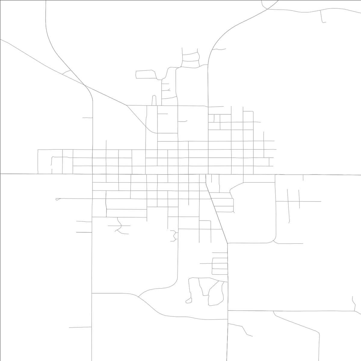 ROAD MAP OF WAUKON, LOWA BY MAPBAKES