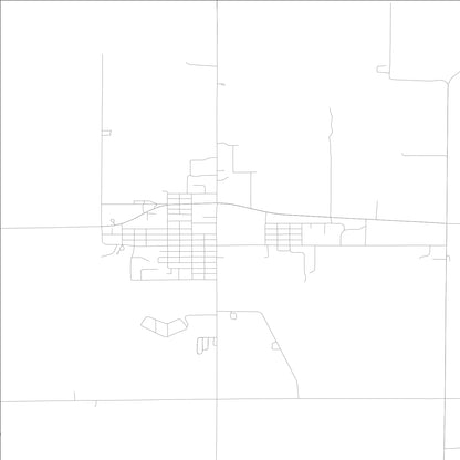ROAD MAP OF WAYLAND, LOWA BY MAPBAKES