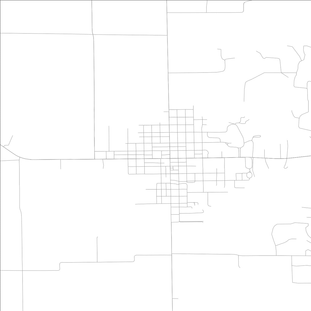 ROAD MAP OF OBLONG, ILLINOIS BY MAPBAKES