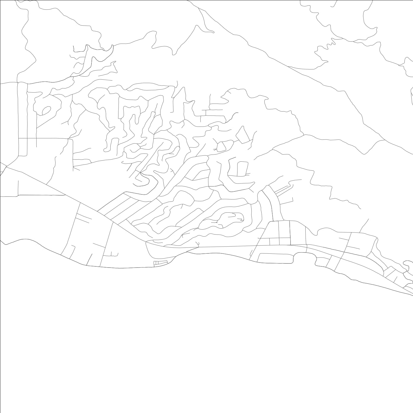 ROAD MAP OF NICE, CALIFORNIA BY MAPBAKES