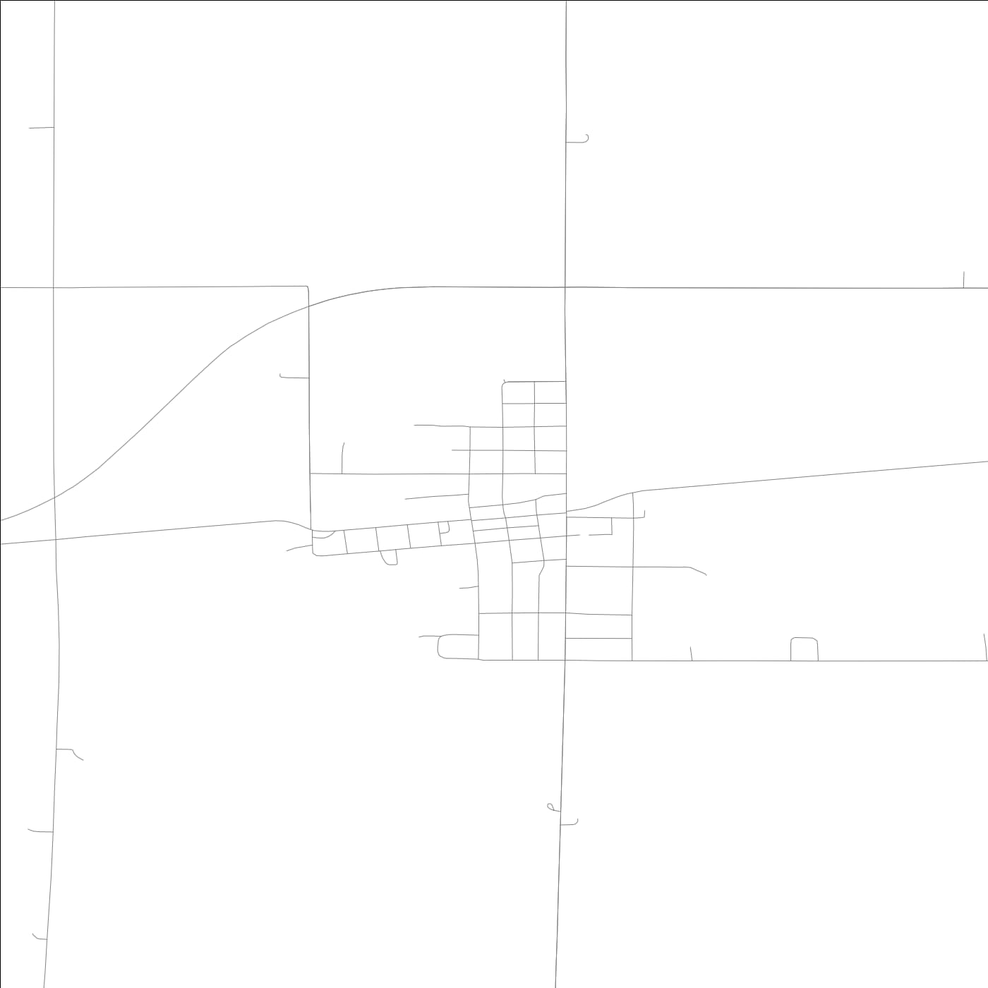 ROAD MAP OF WESLEY, LOWA BY MAPBAKES