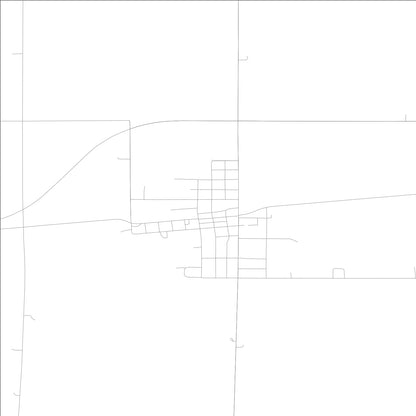 ROAD MAP OF WESLEY, LOWA BY MAPBAKES