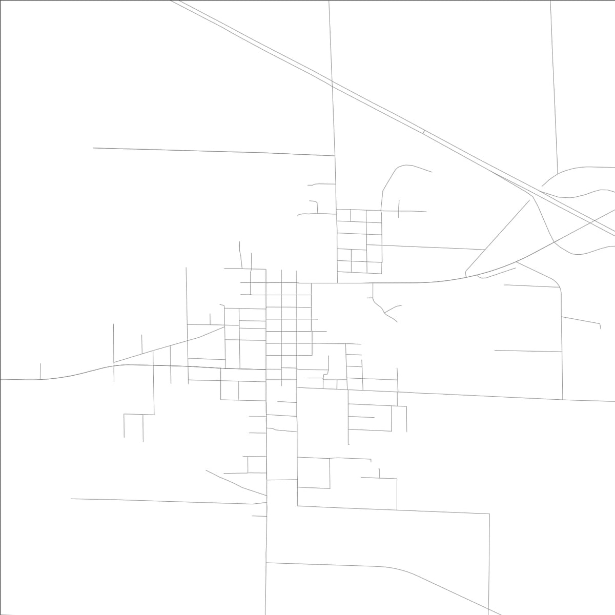 ROAD MAP OF OKAWVILLE, ILLINOIS BY MAPBAKES