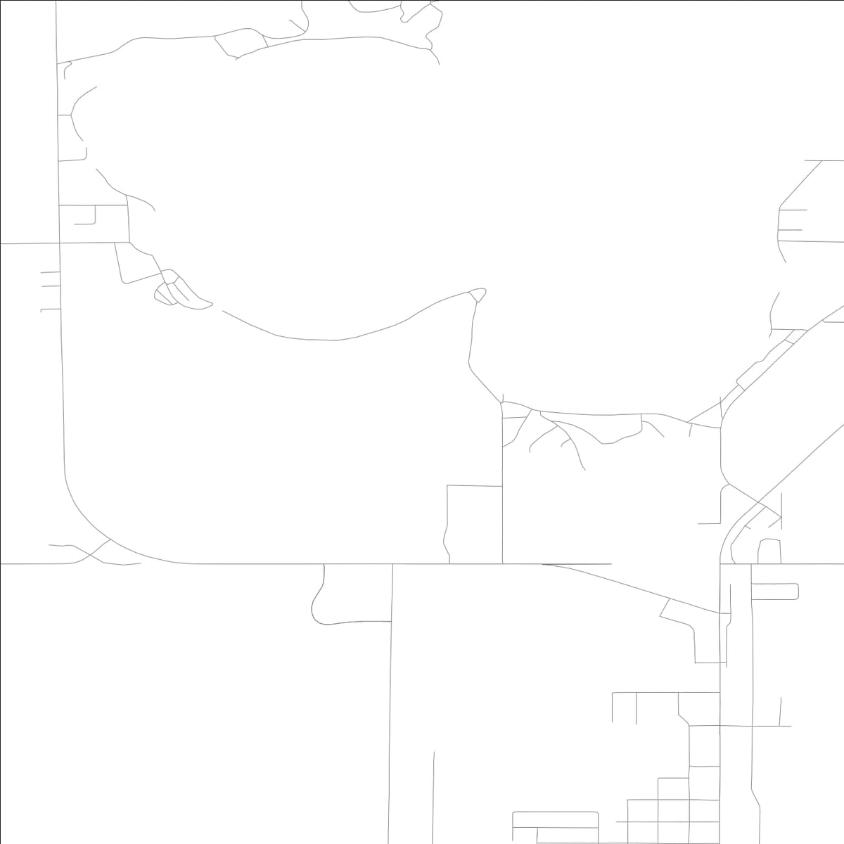 ROAD MAP OF WEST OKOBOJI, LOWA BY MAPBAKES