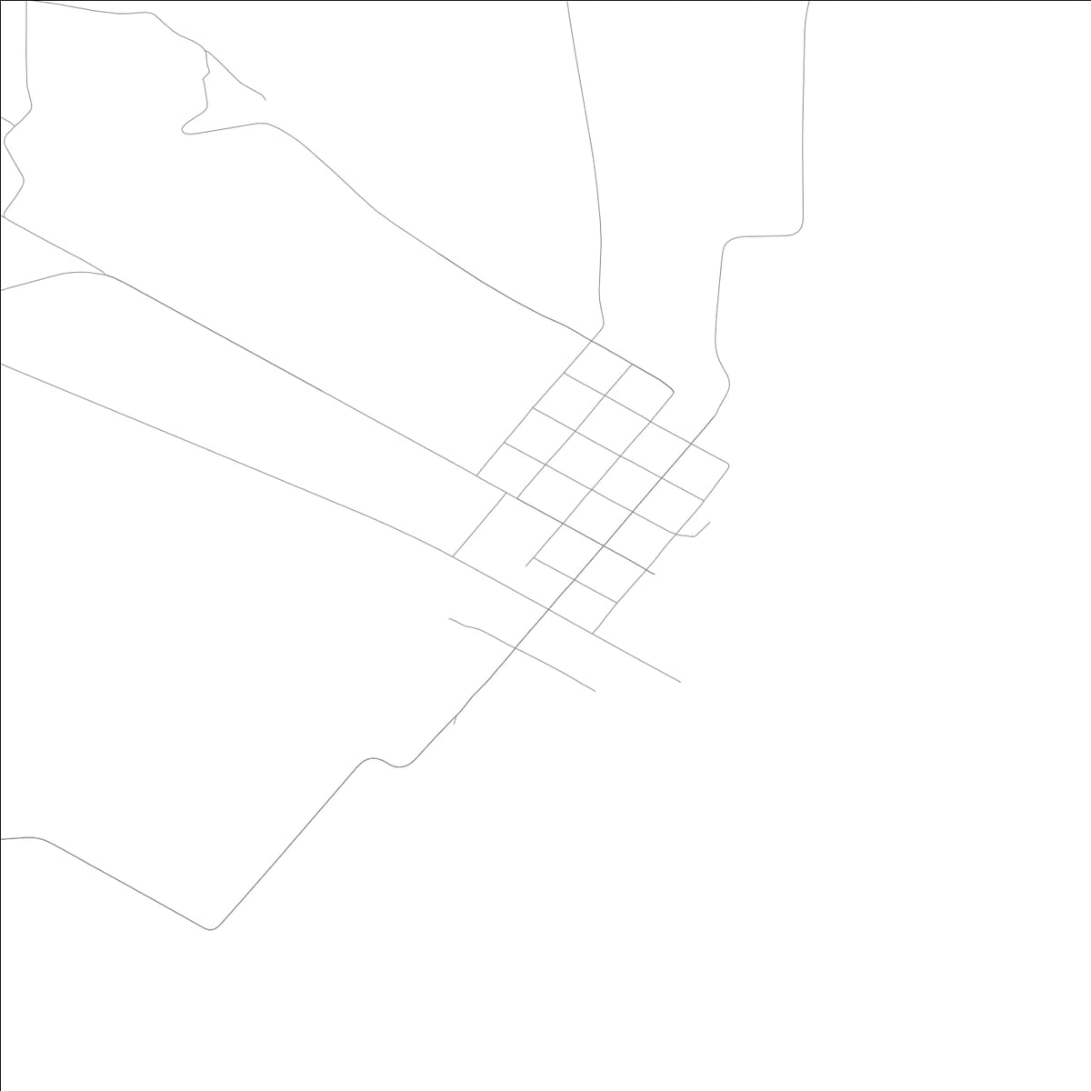 ROAD MAP OF OLD SHAWNEETOWN, ILLINOIS BY MAPBAKES