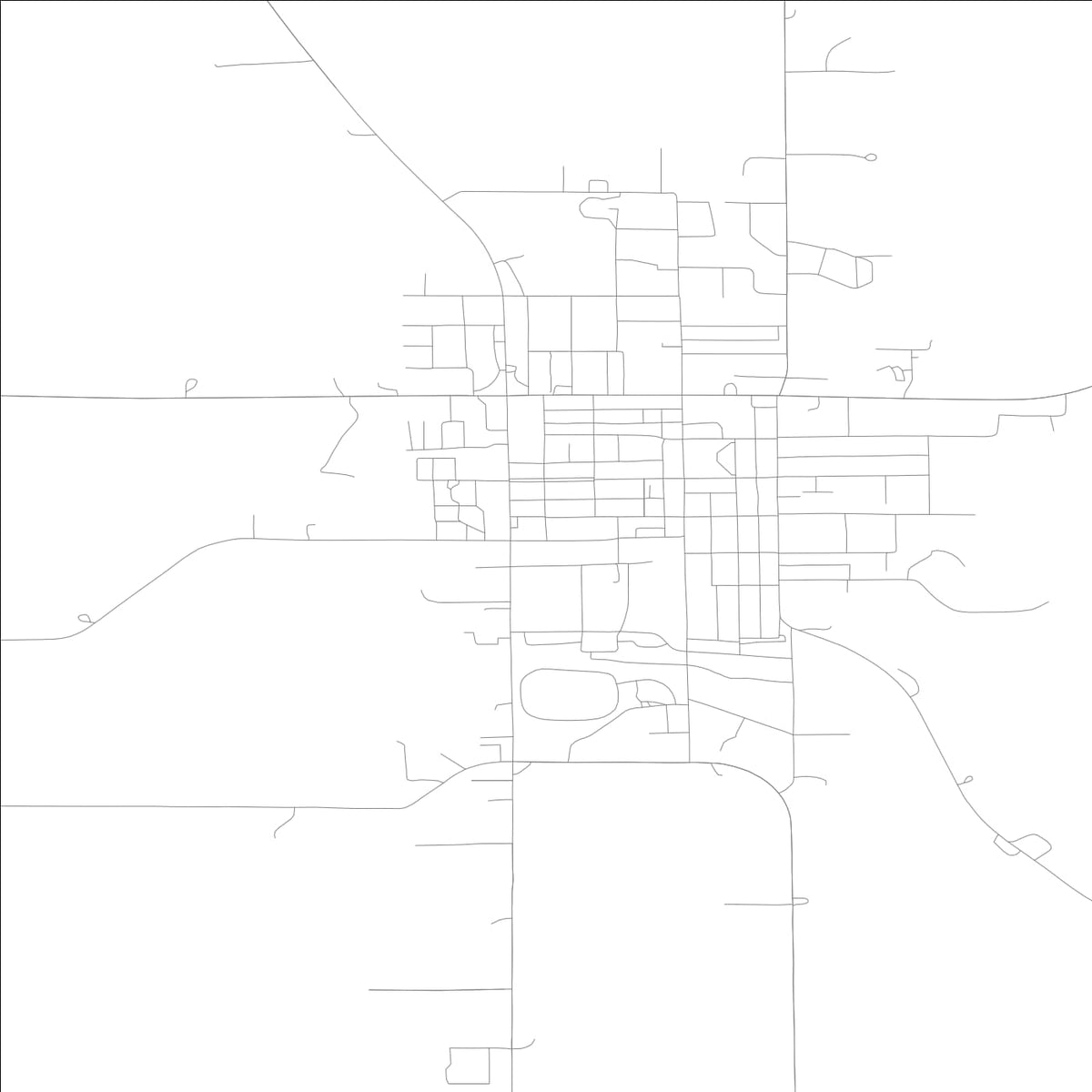 ROAD MAP OF WEST UNION, LOWA BY MAPBAKES