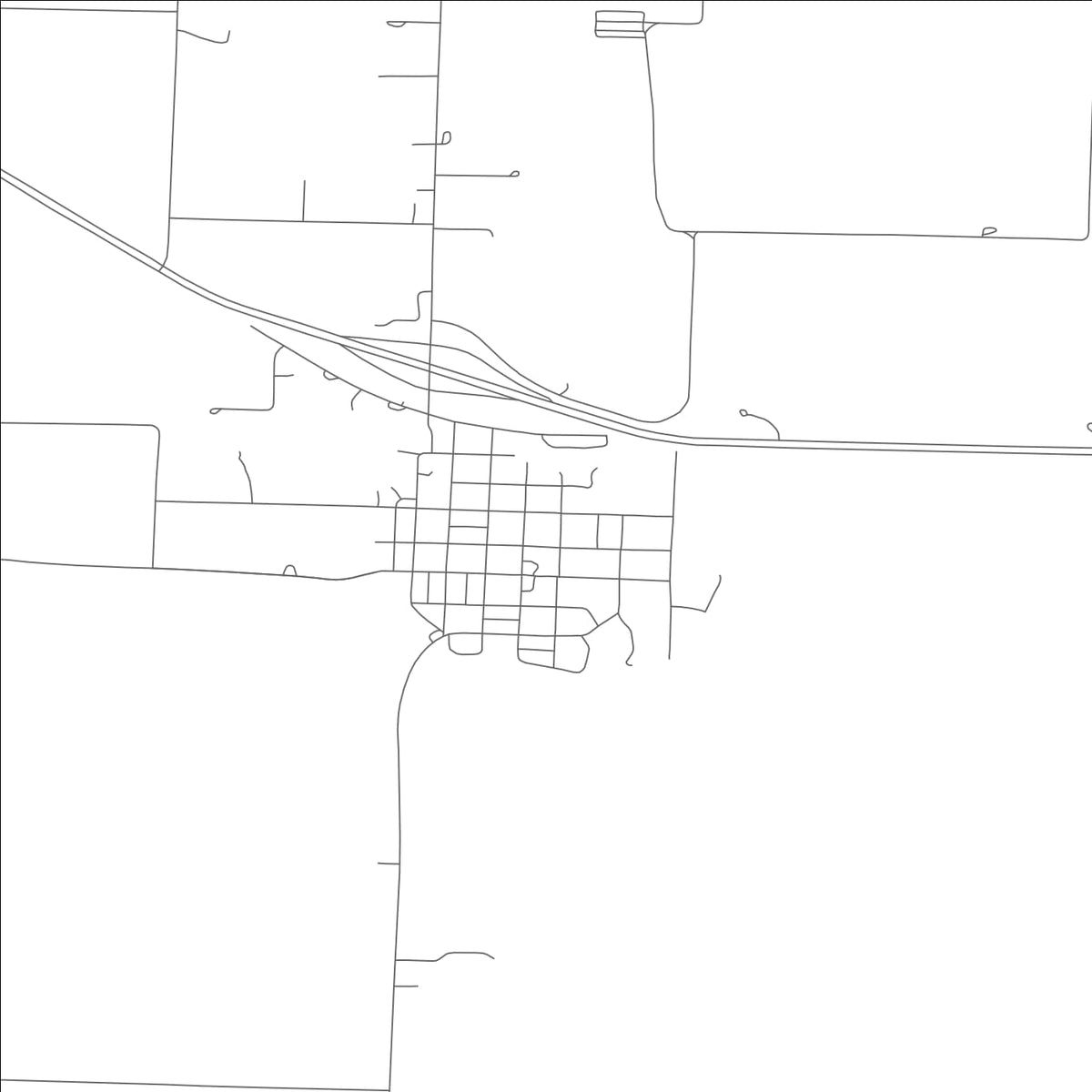 ROAD MAP OF URICH, MISSOURI BY MAPBAKES