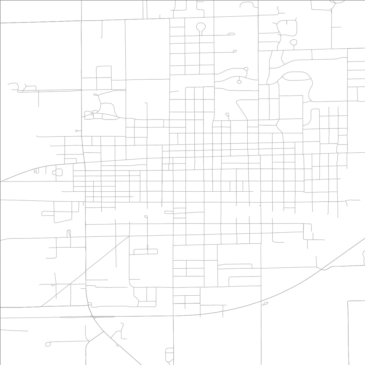 ROAD MAP OF OLNEY, ILLINOIS BY MAPBAKES