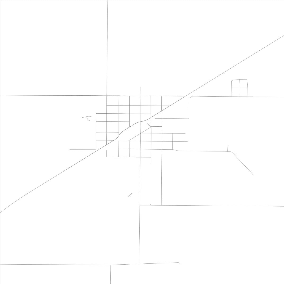 ROAD MAP OF ONEIDA, ILLINOIS BY MAPBAKES