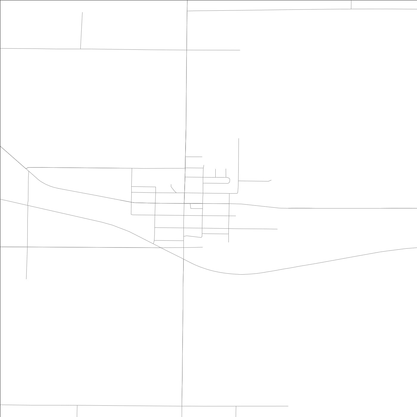 ROAD MAP OF WHEATLAND, LOWA BY MAPBAKES