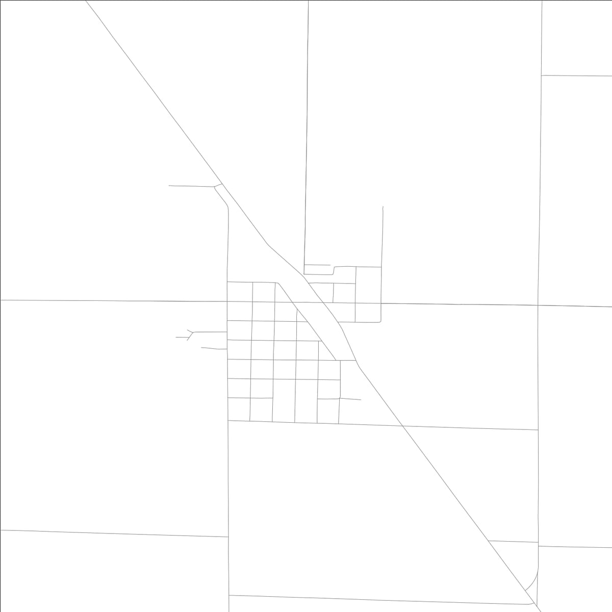ROAD MAP OF WHITING, LOWA BY MAPBAKES