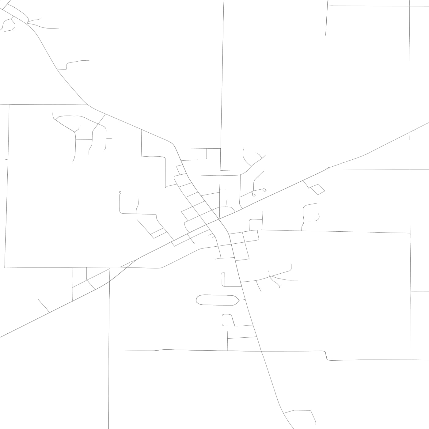 ROAD MAP OF CHURUBUSCO, INDIANA BY MAPBAKES