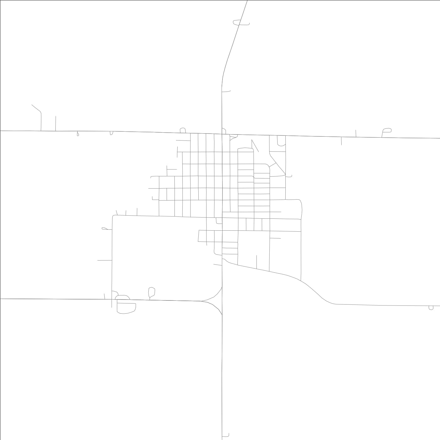 ROAD MAP OF WINFIELD, LOWA BY MAPBAKES