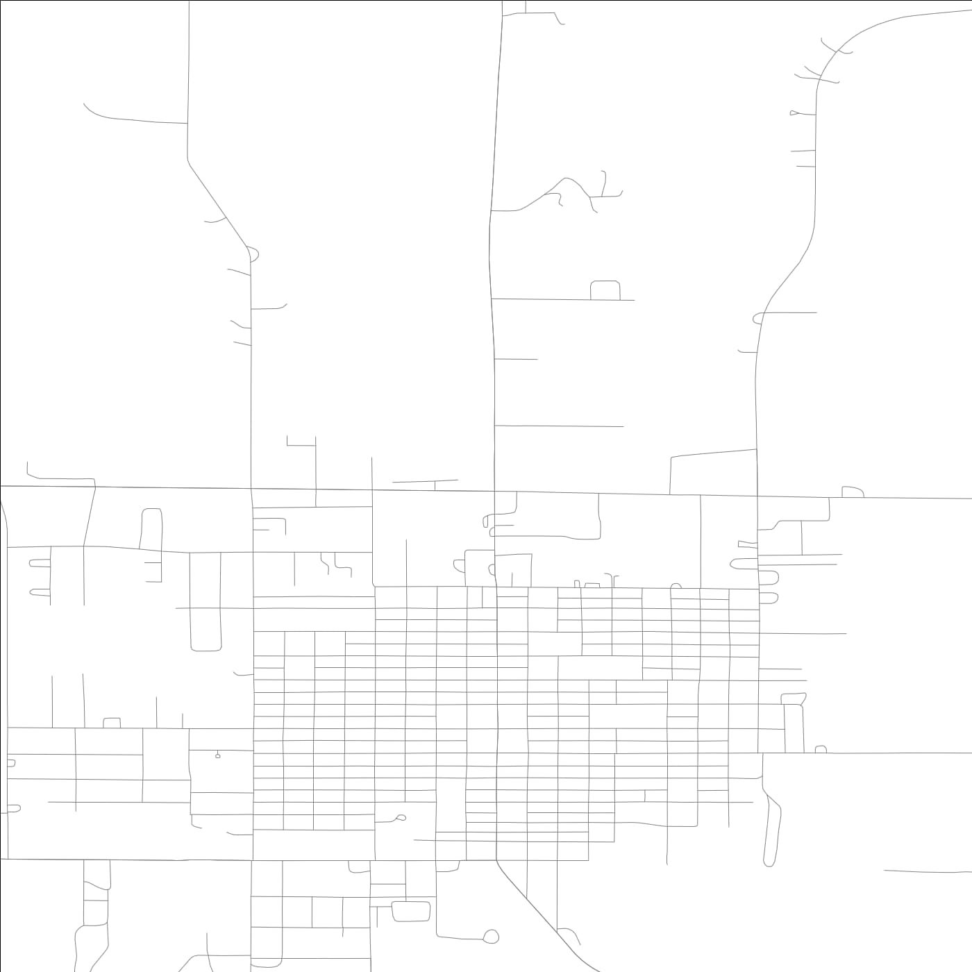 ROAD MAP OF WINTERSET, LOWA BY MAPBAKES