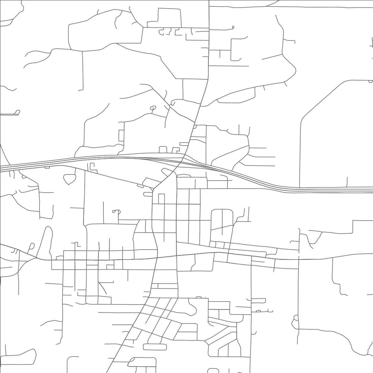 ROAD MAP OF WARRENTON, MISSOURI BY MAPBAKES