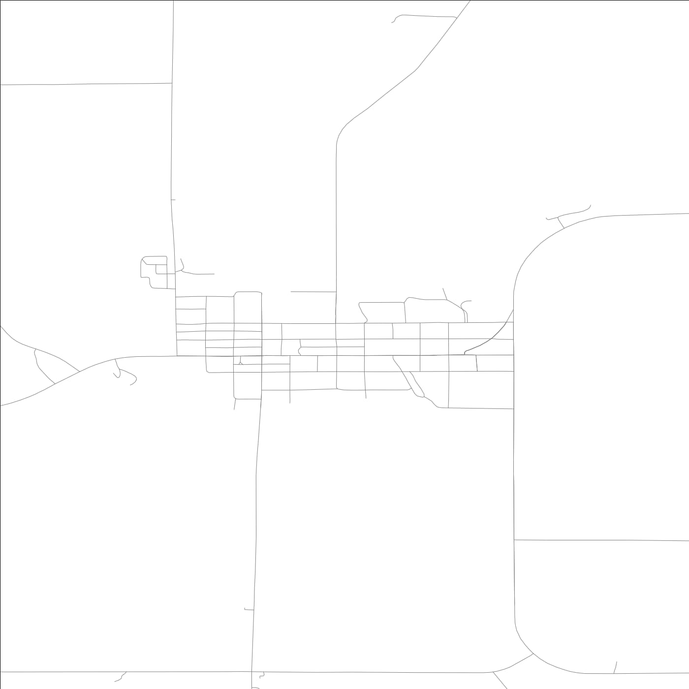 ROAD MAP OF WYOMING, LOWA BY MAPBAKES