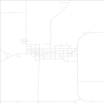 ROAD MAP OF WYOMING, LOWA BY MAPBAKES