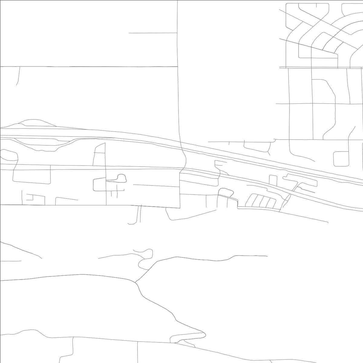 ROAD MAP OF HUETTER, IDAHO BY MAPBAKES