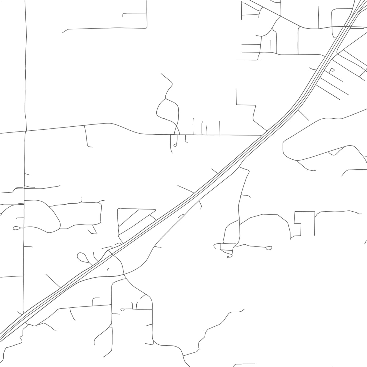 ROAD MAP OF WEST SULLIVAN, MISSOURI BY MAPBAKES