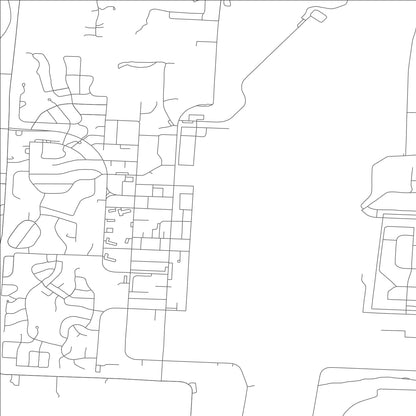 ROAD MAP OF WHITEMAN AFB, MISSOURI BY MAPBAKES