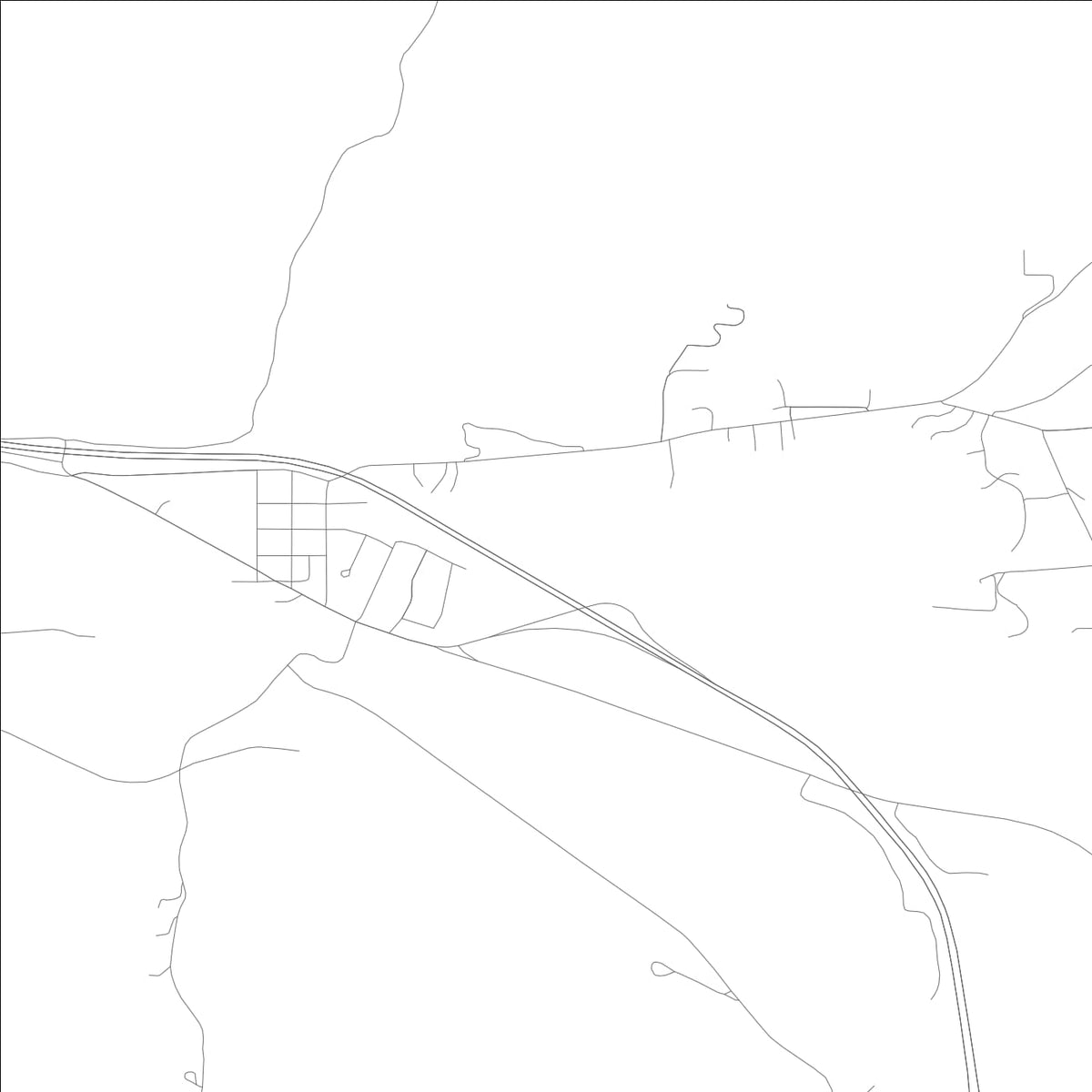 ROAD MAP OF INKOM, IDAHO BY MAPBAKES