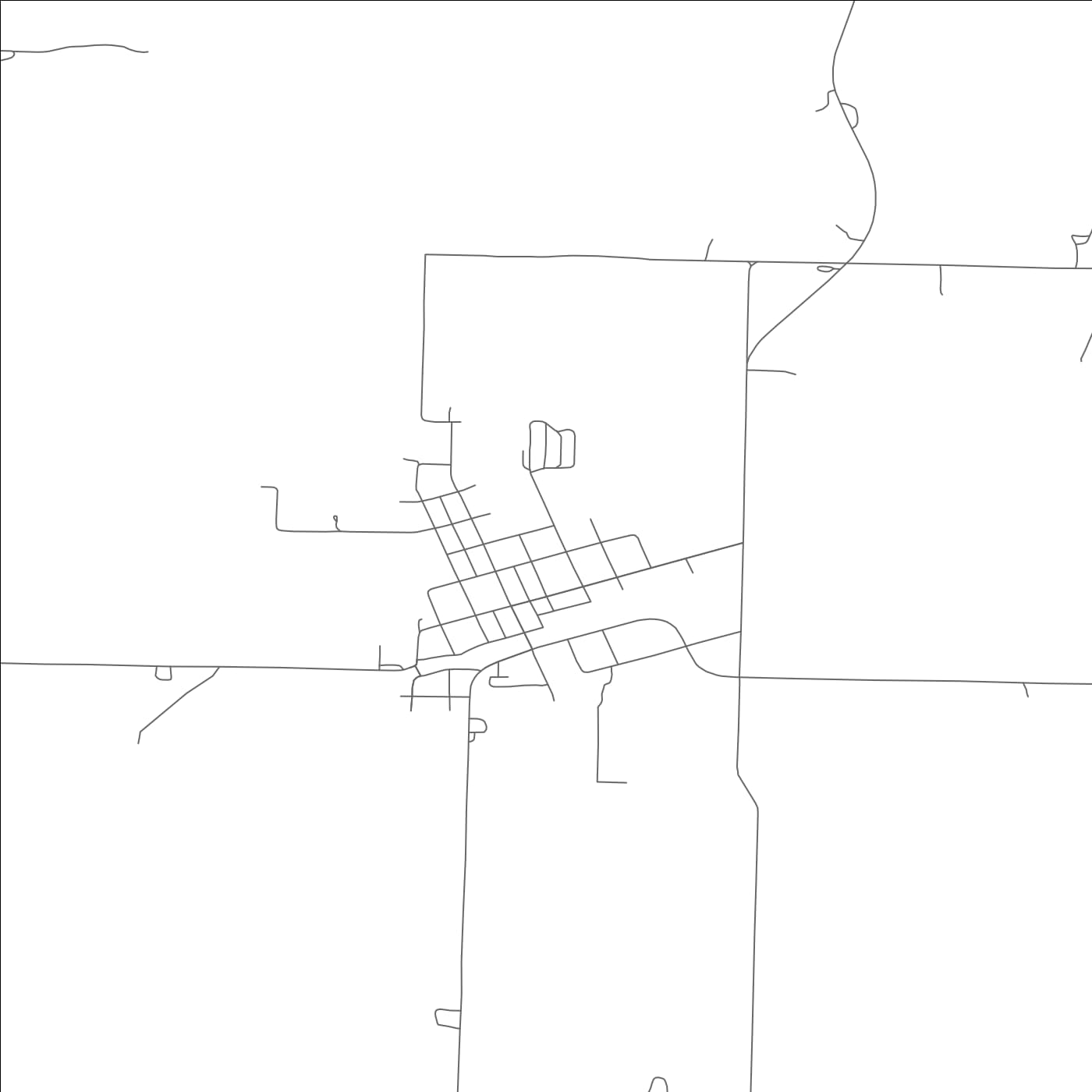 ROAD MAP OF WYACONDA, MISSOURI BY MAPBAKES