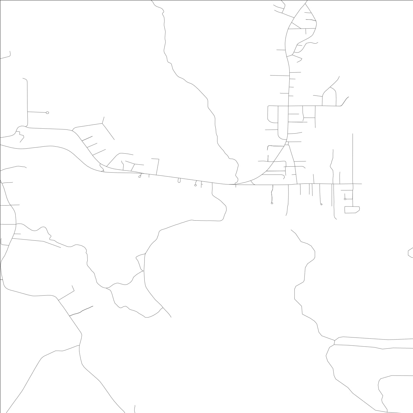 ROAD MAP OF PINE HILLS, CALIFORNIA BY MAPBAKES