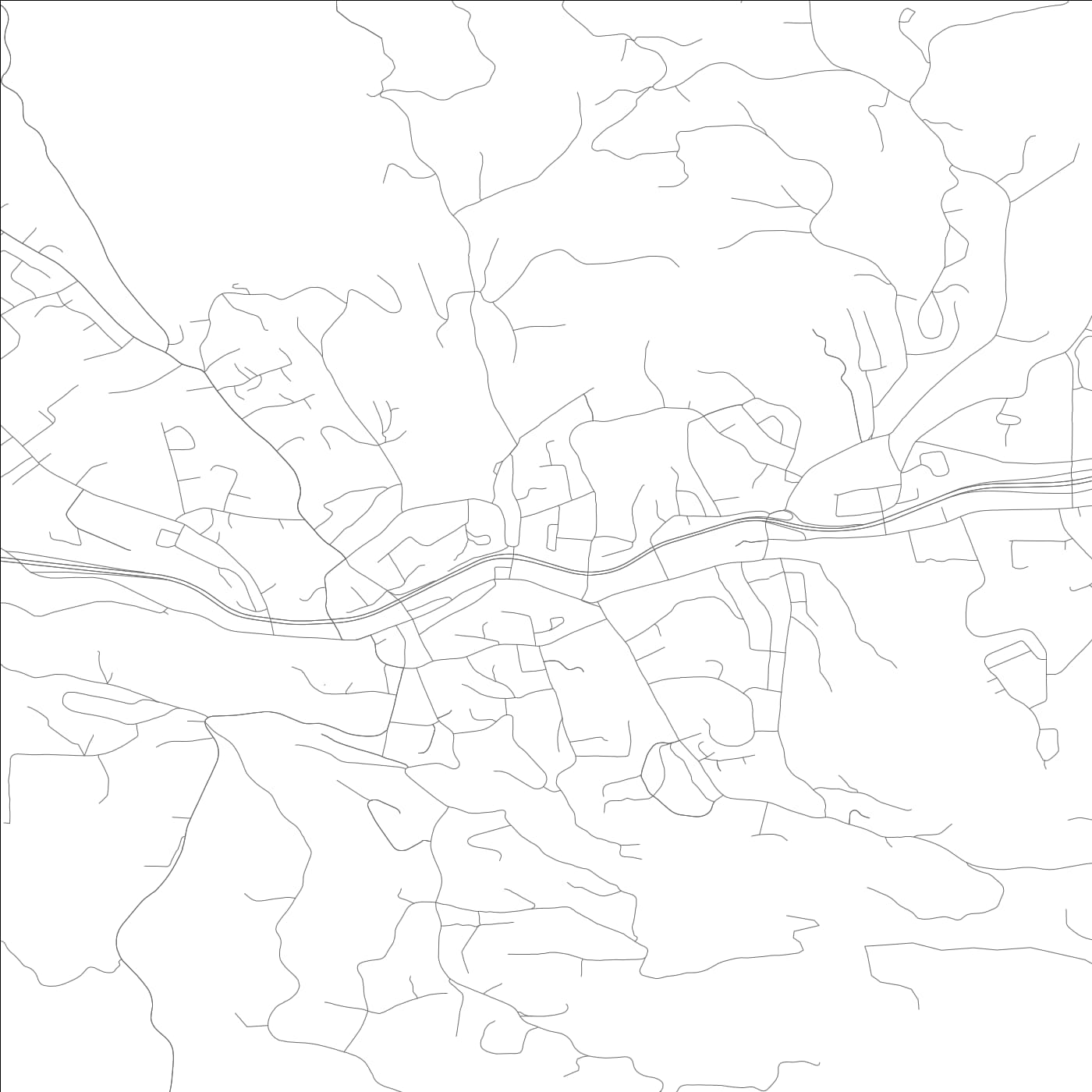 ROAD MAP OF PLACERVILLE, CALIFORNIA BY MAPBAKES