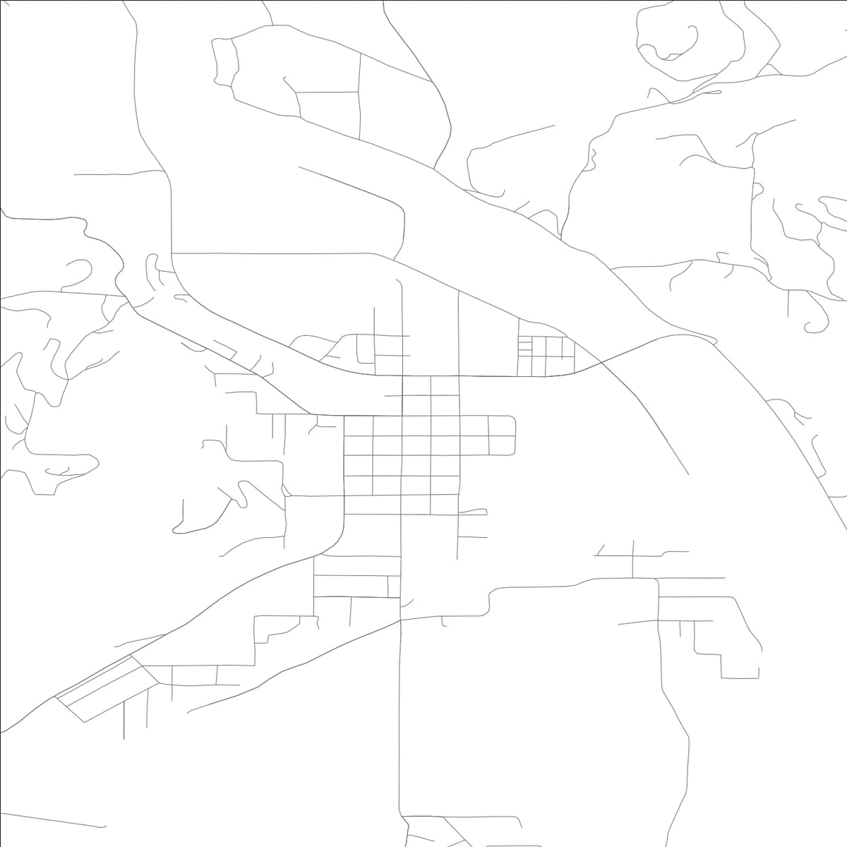 ROAD MAP OF KAMIAH, IDAHO BY MAPBAKES