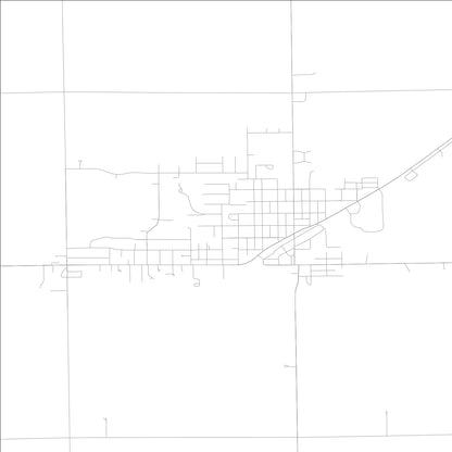 ROAD MAP OF ROANOKE, ILLINOIS BY MAPBAKES