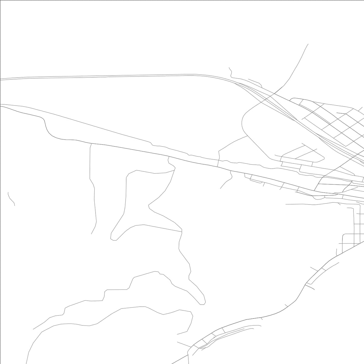 ROAD MAP OF KELLOGG, IDAHO BY MAPBAKES