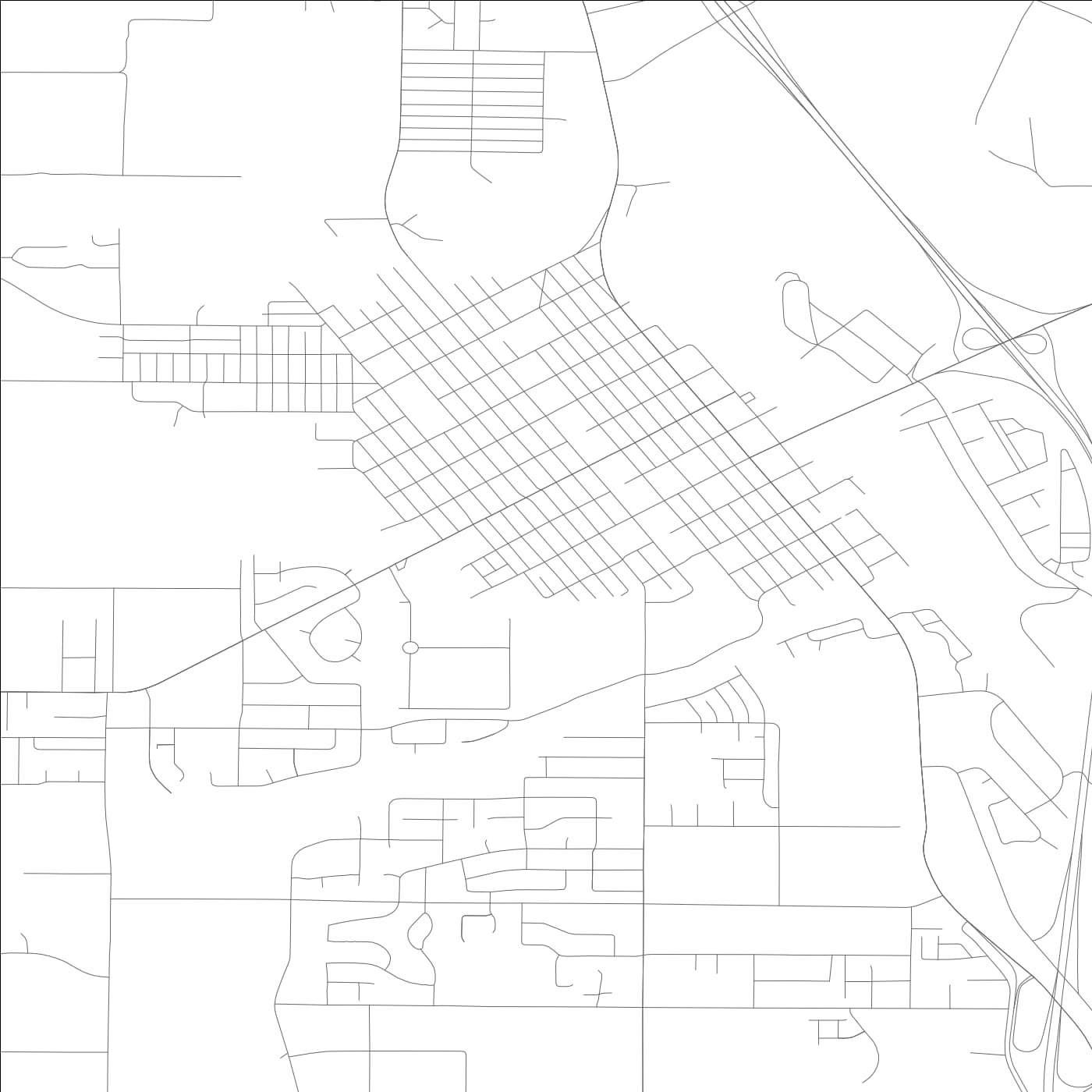 ROAD MAP OF RED BLUFF, CALIFORNIA BY MAPBAKES