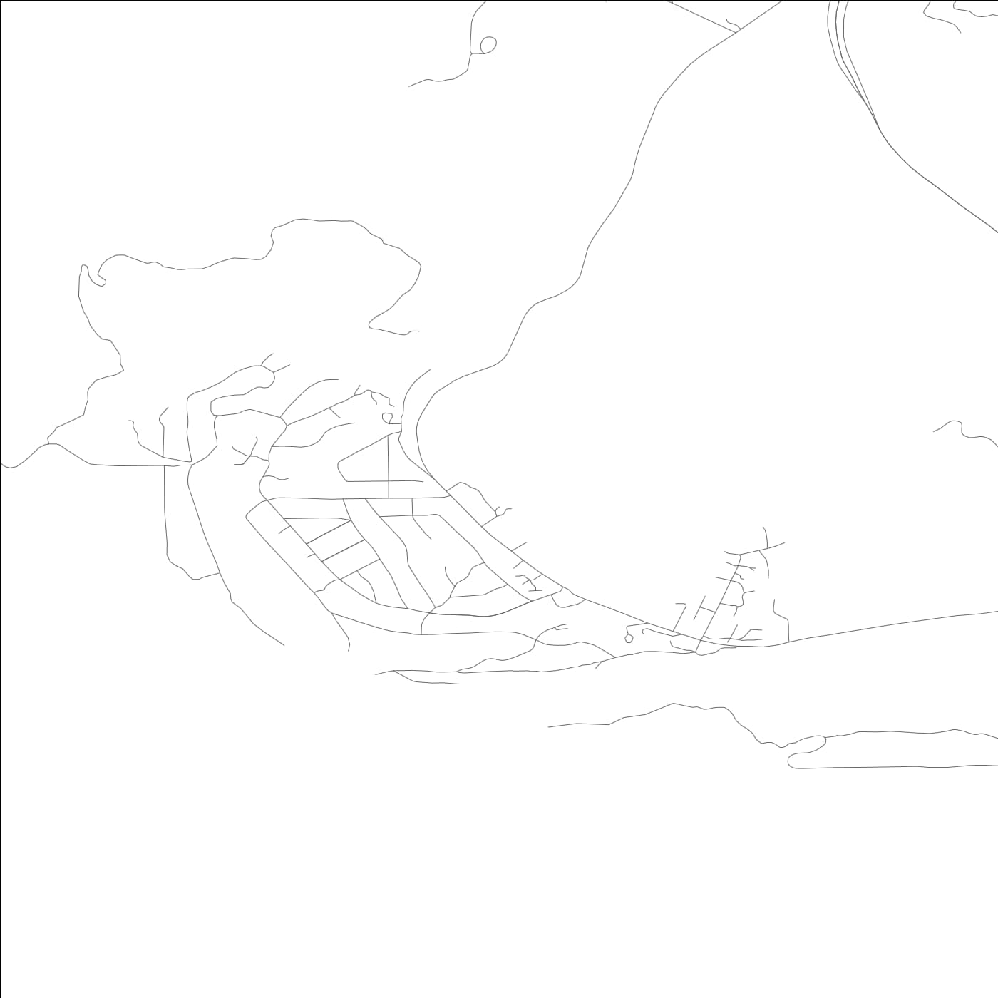 ROAD MAP OF REDWAY, CALIFORNIA BY MAPBAKES