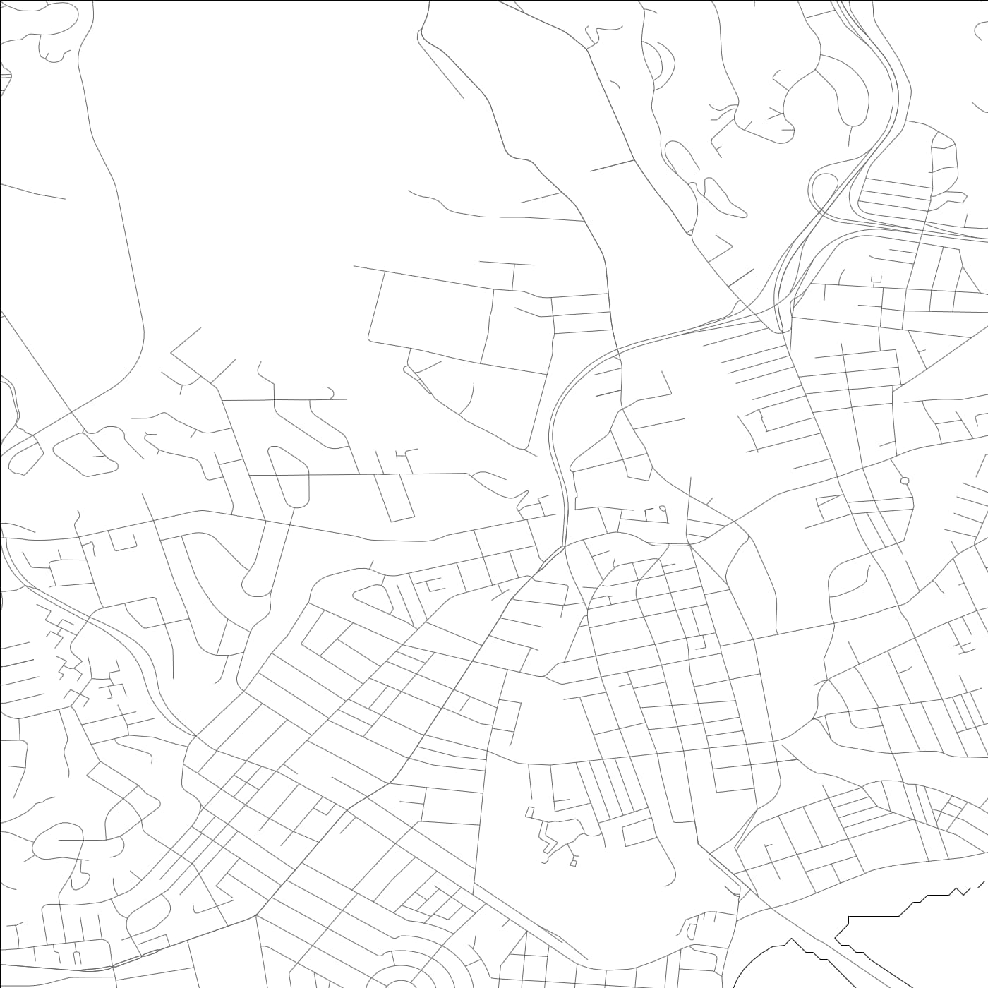 ROAD MAP OF SANTA FE SPRINGS, CALIFORNIA BY MAPBAKES