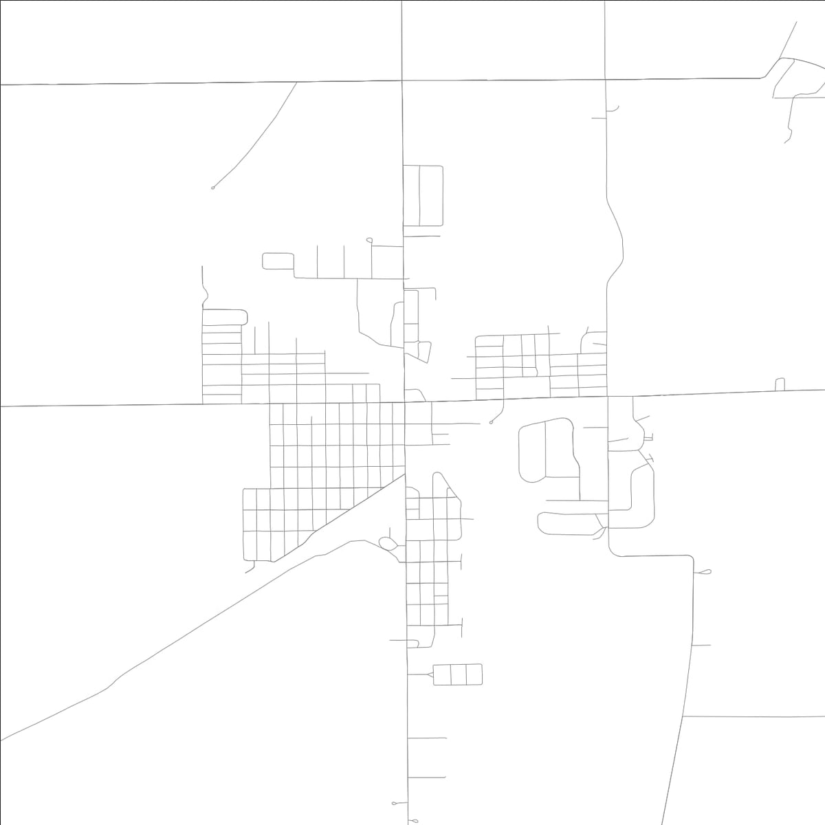 ROAD MAP OF VILLA GROVE, ILLINOIS BY MAPBAKES