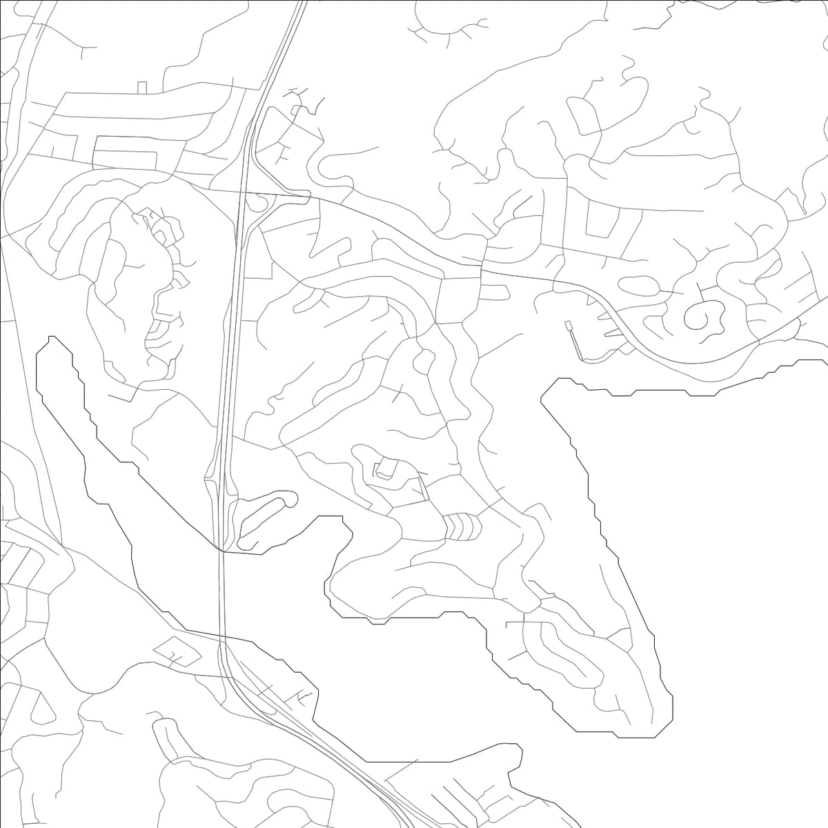 ROAD MAP OF STRAWBERRY, CALIFORNIA BY MAPBAKES