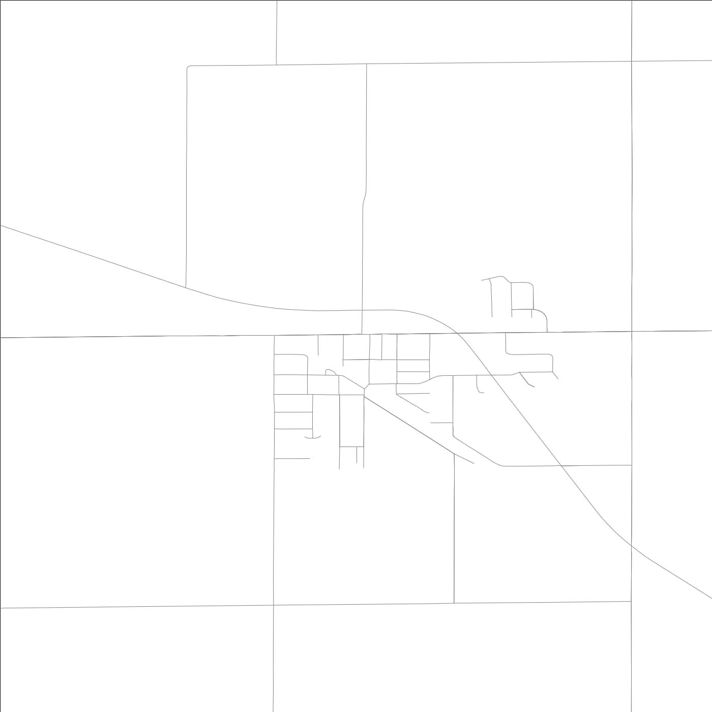 ROAD MAP OF WARRENSBURG, ILLINOIS BY MAPBAKES