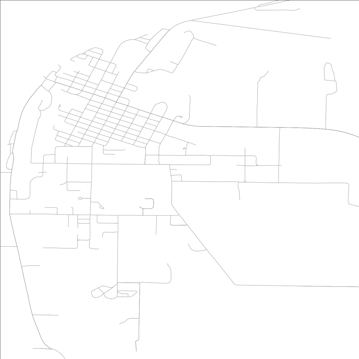 ROAD MAP OF WARSAW, ILLINOIS BY MAPBAKES