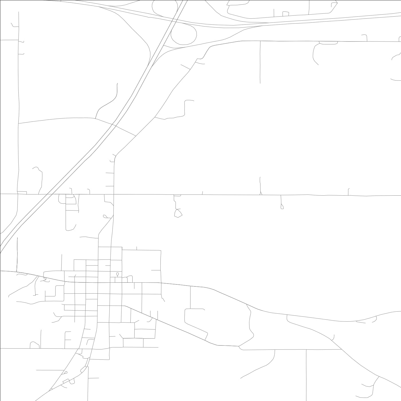 ROAD MAP OF DALE, INDIANA BY MAPBAKES