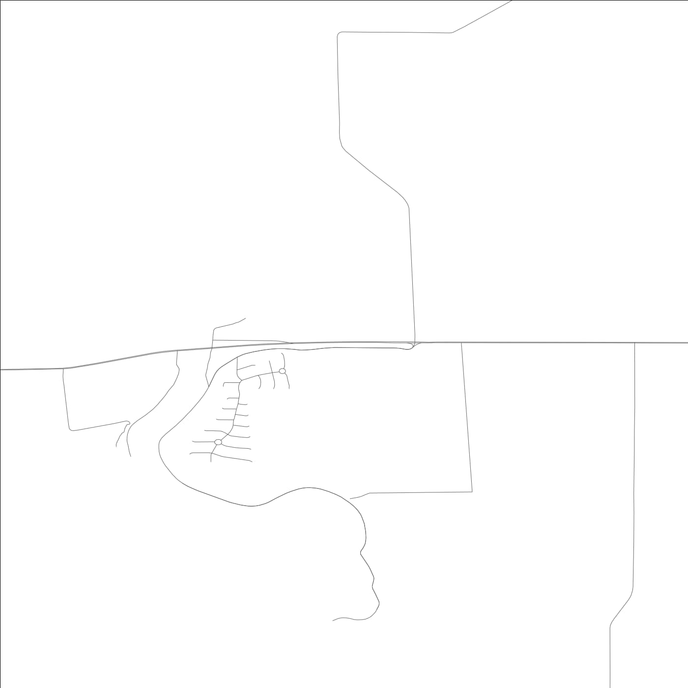 ROAD MAP OF TERMINOUS, CALIFORNIA BY MAPBAKES