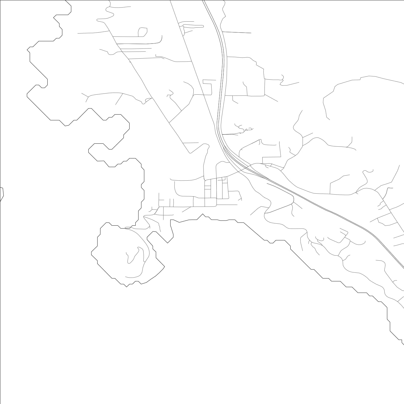 ROAD MAP OF TRINIDAD, CALIFORNIA BY MAPBAKES