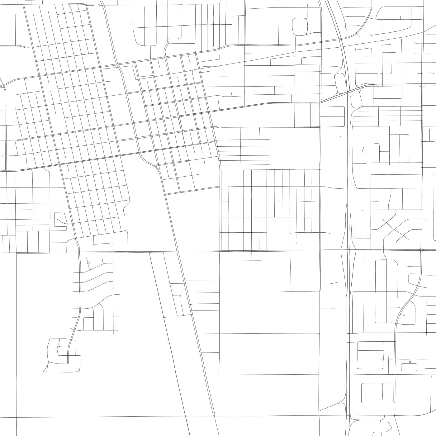 ROAD MAP OF TULARE, CALIFORNIA BY MAPBAKES