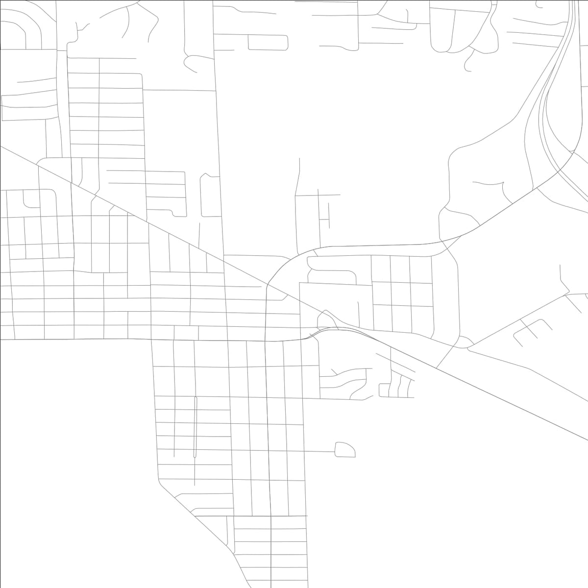 ROAD MAP OF WOOD RIVER, ILLINOIS BY MAPBAKES