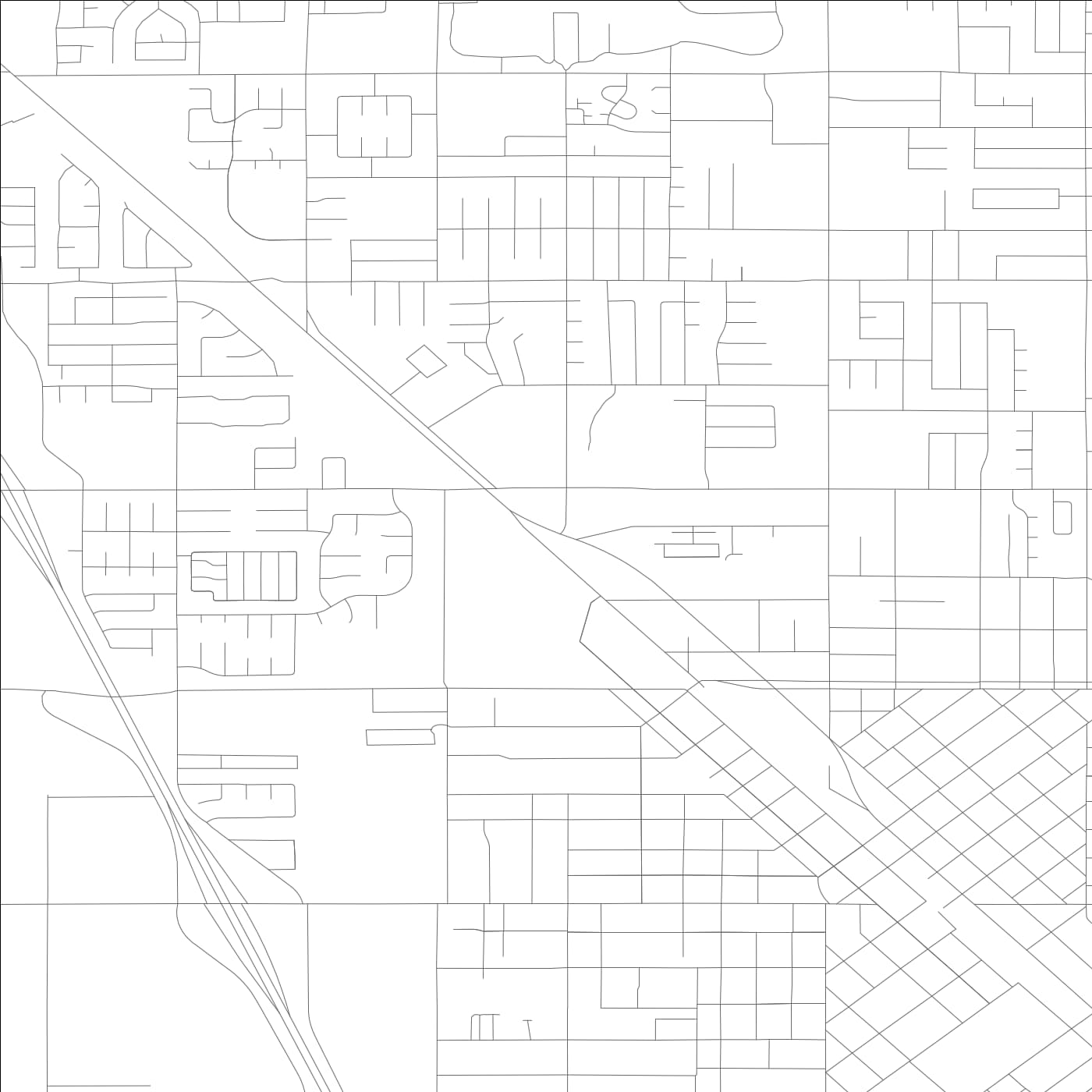 ROAD MAP OF TURLOCK, CALIFORNIA BY MAPBAKES