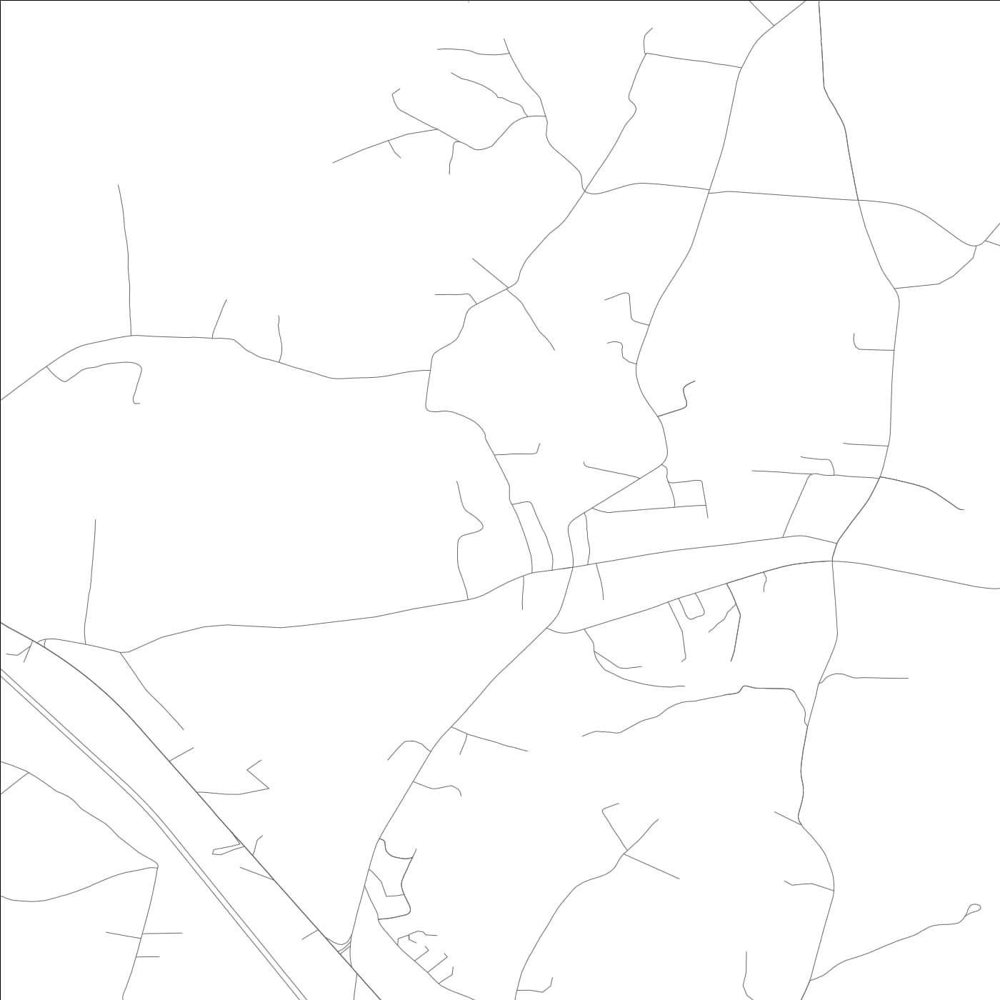 ROAD MAP OF EAST BERNSTADT, KENTUCKY BY MAPBAKES