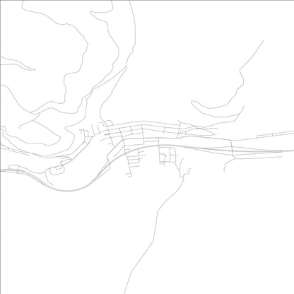 ROAD MAP OF MULLAN, IDAHO BY MAPBAKES