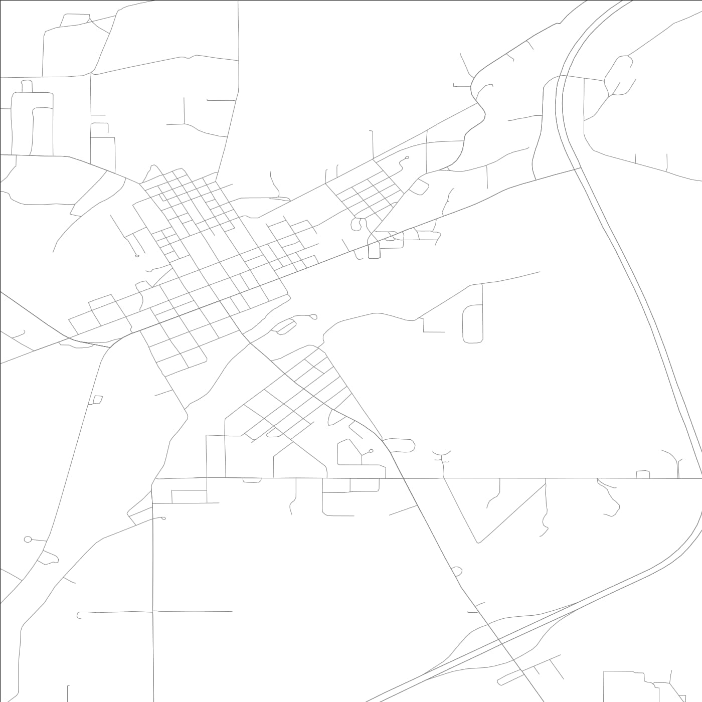 ROAD MAP OF DELPHI, INDIANA BY MAPBAKES