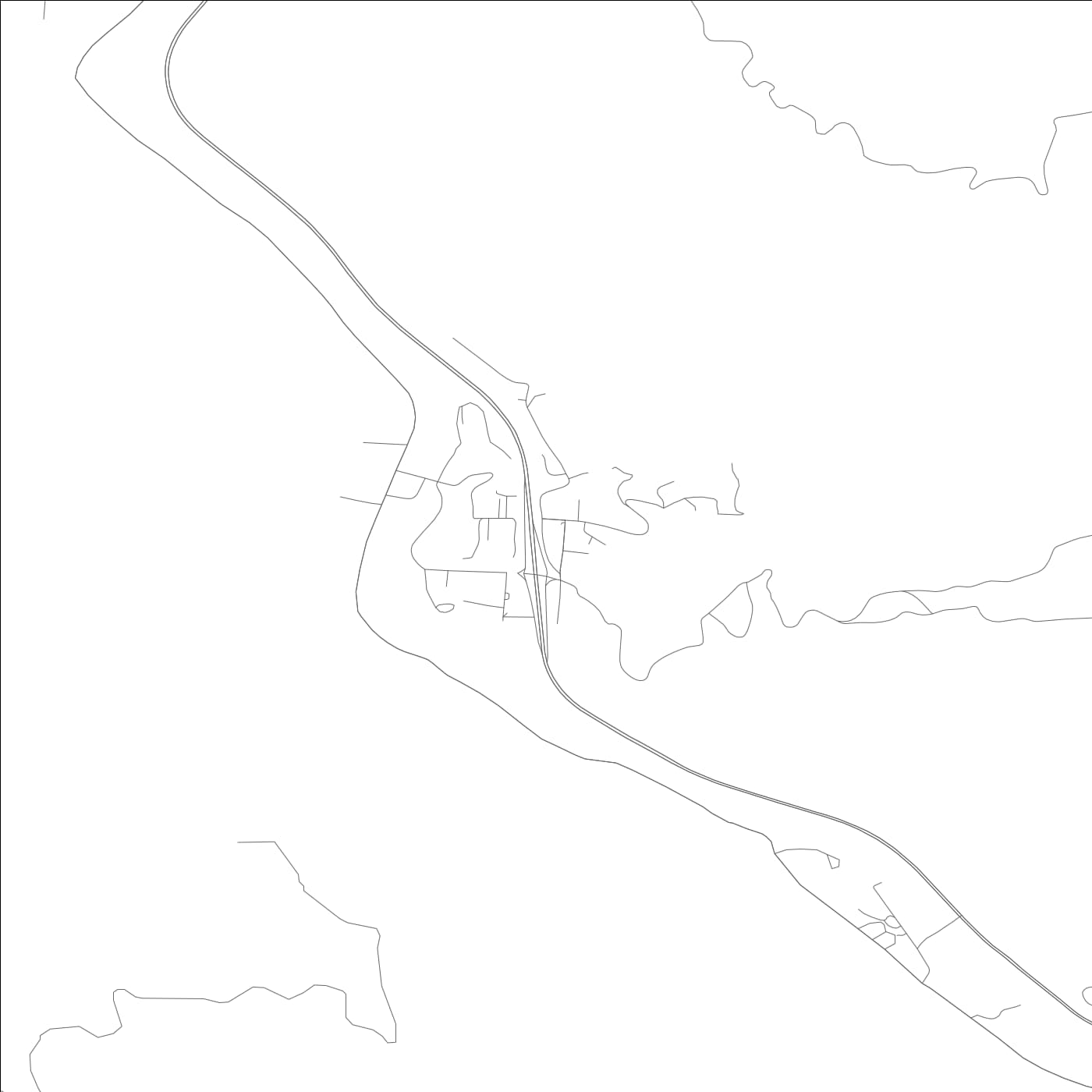 ROAD MAP OF WEOTT, CALIFORNIA BY MAPBAKES