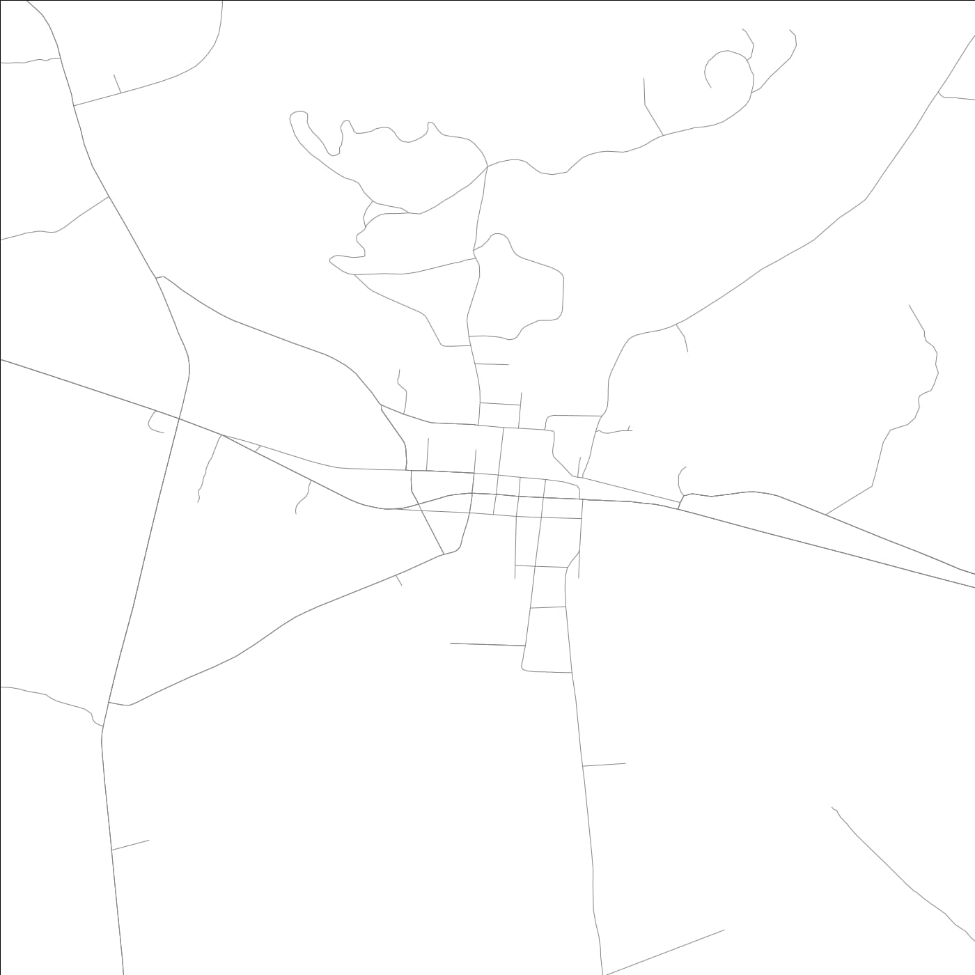 ROAD MAP OF CRAWFORDVILLE, GEORGIA BY MAPBAKES